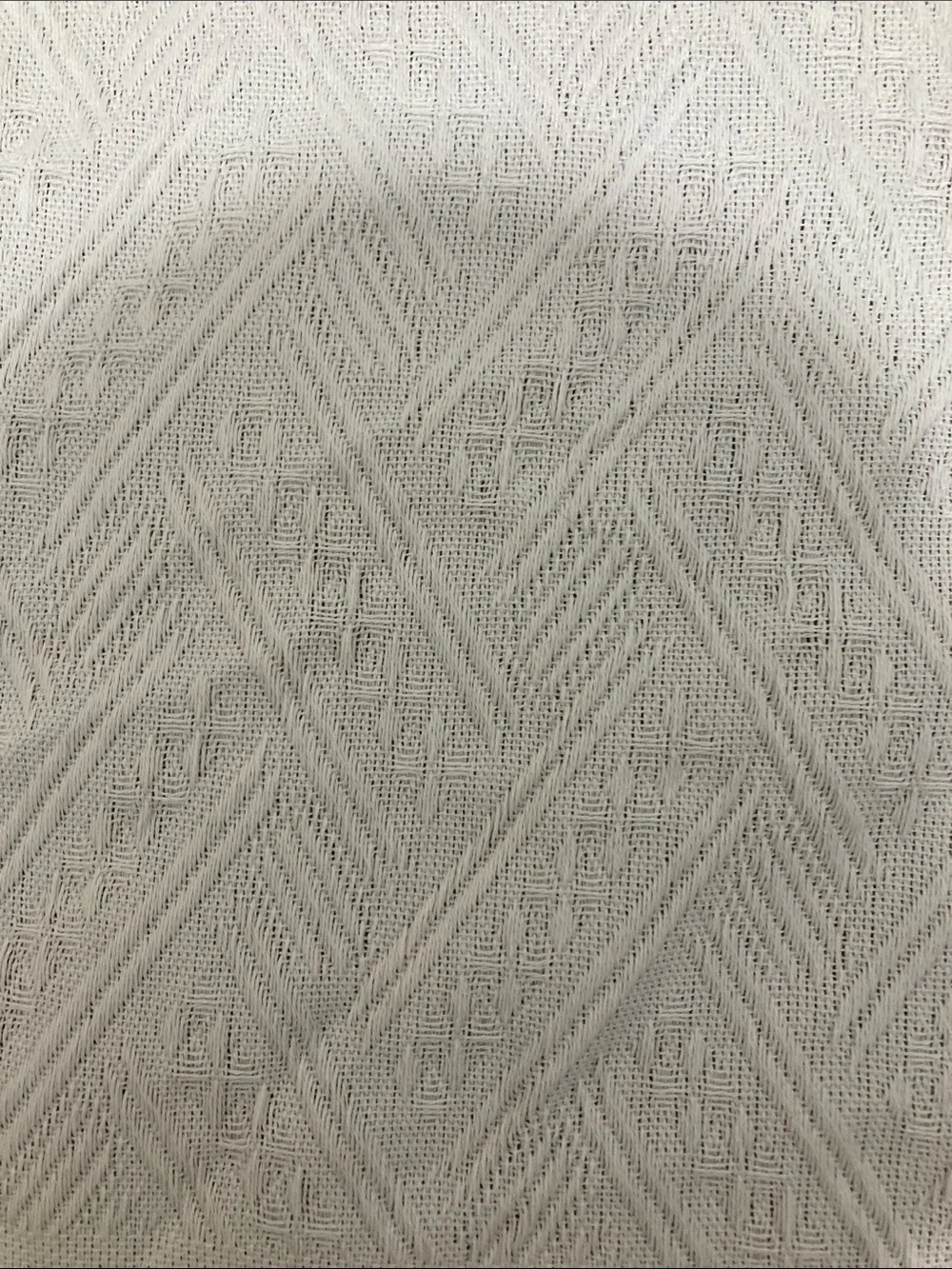 White Textured Fringe Throw Blanket